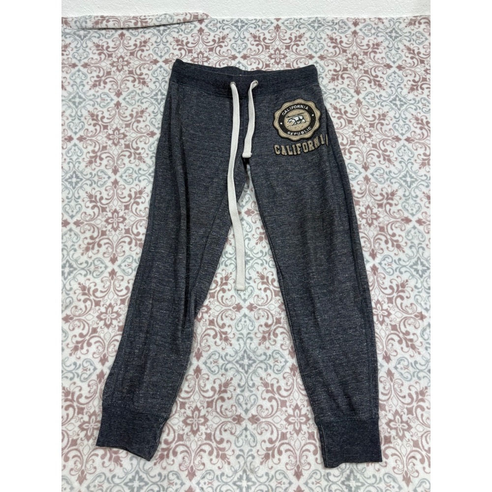 Reflex California Republic Jogger Sweatpants Gray Heather Drawstring Mens Large